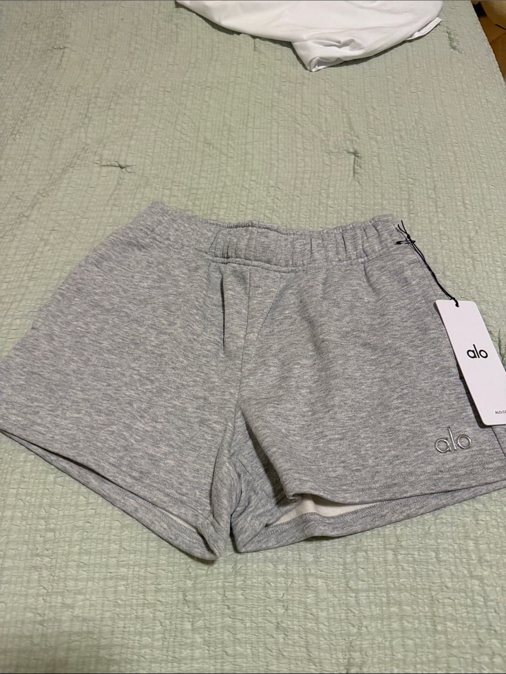 ALO Yoga Light Gray Women's Athletic Lounge Shorts
